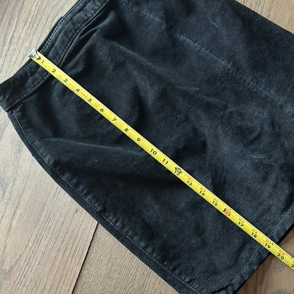 The Limited Vintage Black Suede Leather Skirt Knee-length - Picture 5 of 6